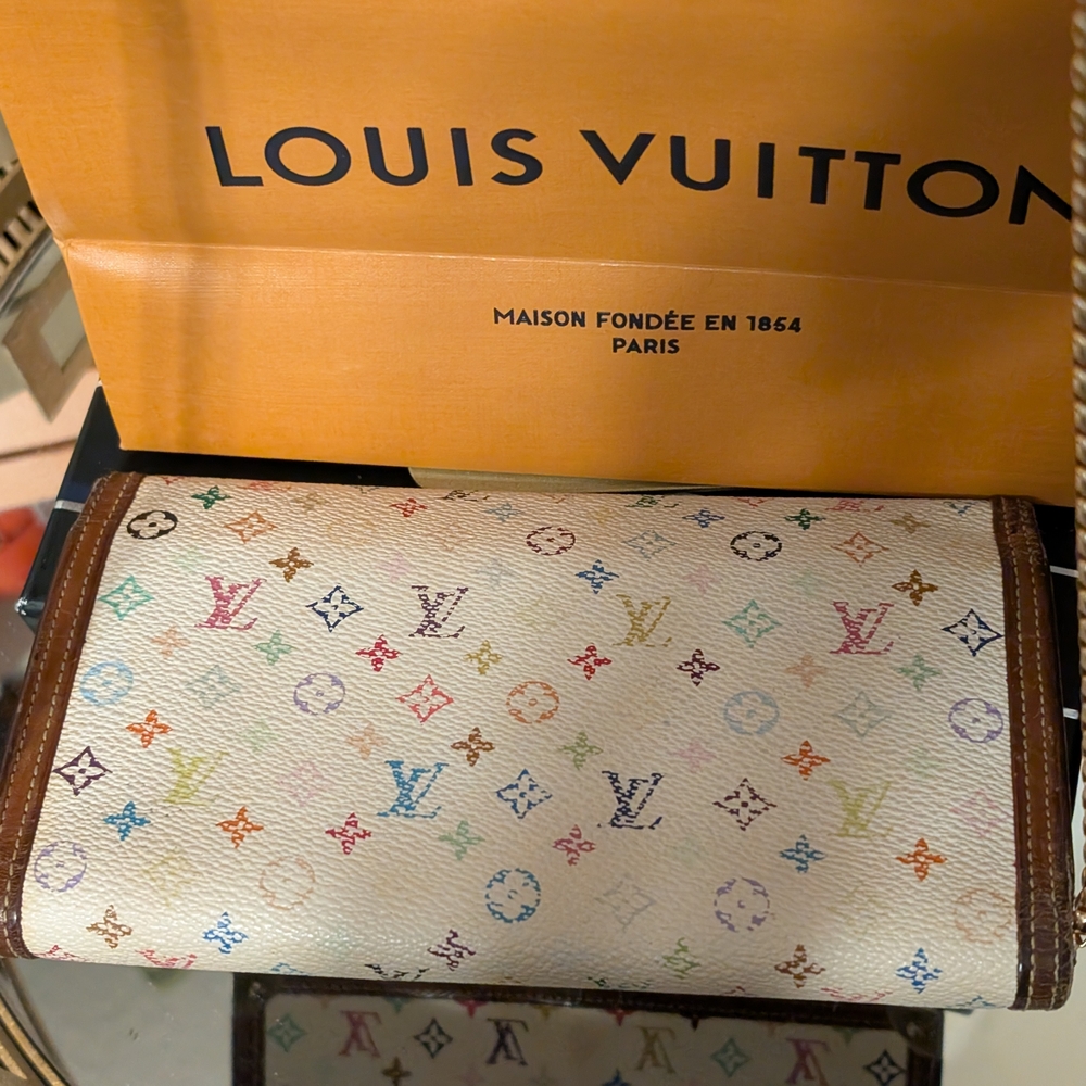 Vintage Louis Vuitton Colorful Monogram Sarah Wallet - Picture 3 of 11